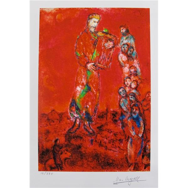 Marc Chagall KING DAVID WITH LYRE Limited Edition Facsimile Signed Giclee