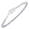 Image 1 : Plated Rhodium 3.78ctw Tanzanite Bracelet