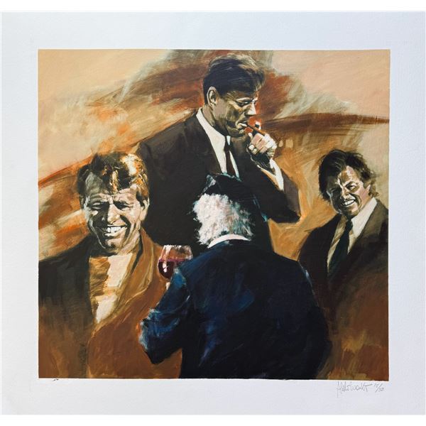 Aldo Luongo HAWK AND BROTHERS II Hand Signed Limited Edition Serigraph Art