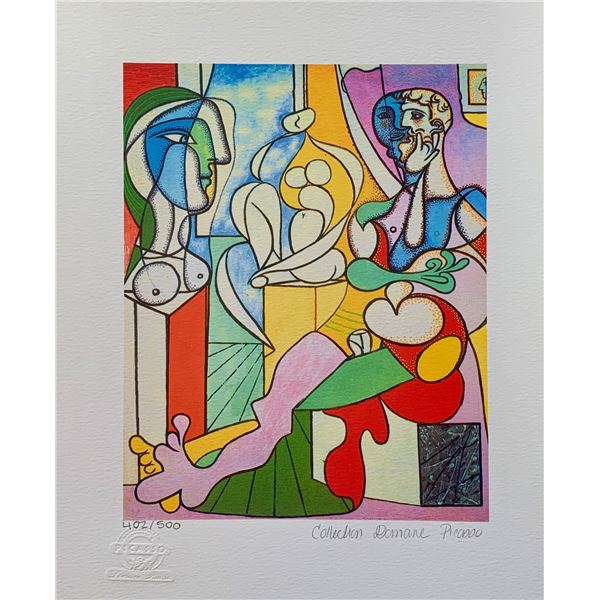 Pablo Picasso ARTIST WITH SCULPTURE Estate Signed Limited Edition Giclee