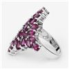 Image 4 : Sterling Silver 7.52ctw Rhodolite Ring