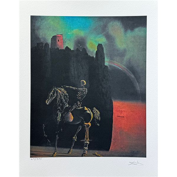 Salvador Dali HORSEMAN OF DEATH Facsimile Signed Limited Edition Giclee