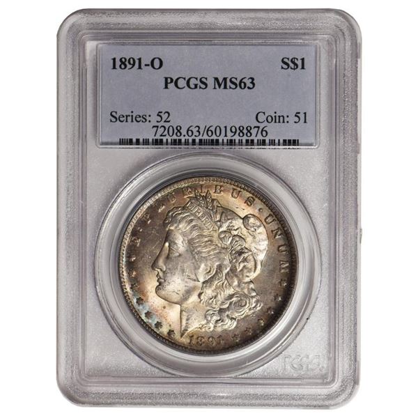 1891-O $1 Morgan Silver Dollar PCGS MS63