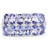 Image 2 : Plated Rhodium 3.16ctw Tanzanite and White Topaz Ring