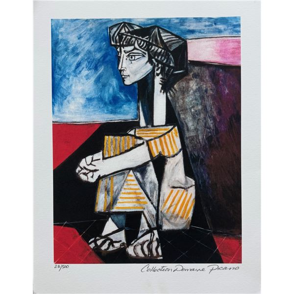 Pablo Picasso PORTRAIT OF JACQUELINE ROQUE Estate Signed Limited Edition Giclee