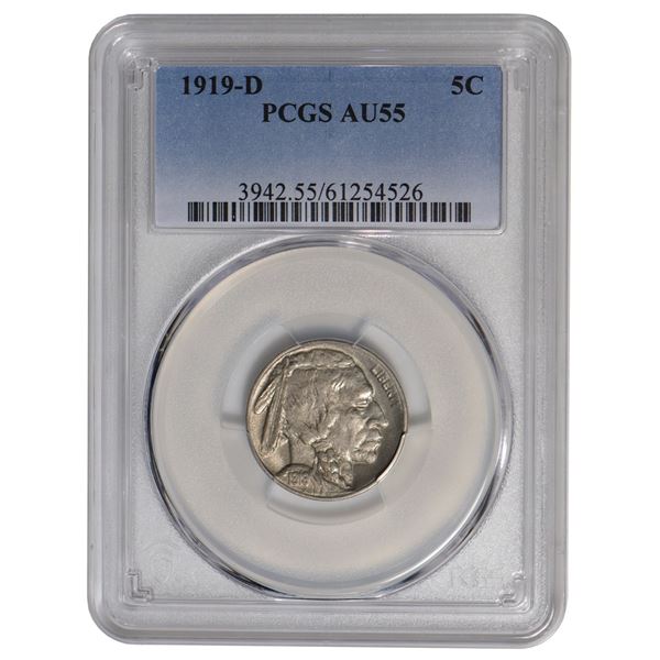 1919-D Buffalo Nickel PCGS AU55