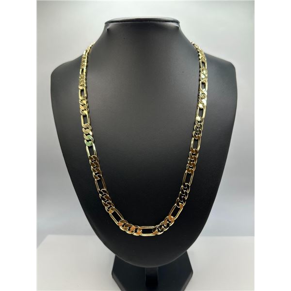 36.8 Gram 14 Kt. Gold Plate Figaro Italian Link Chain