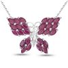 Image 1 : Plated Rhodium 3.12ctw Ruby Pendant
