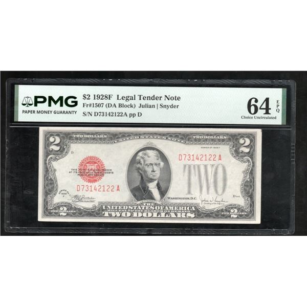 1928F $2 Legal Tender Note PMG 64EPQ