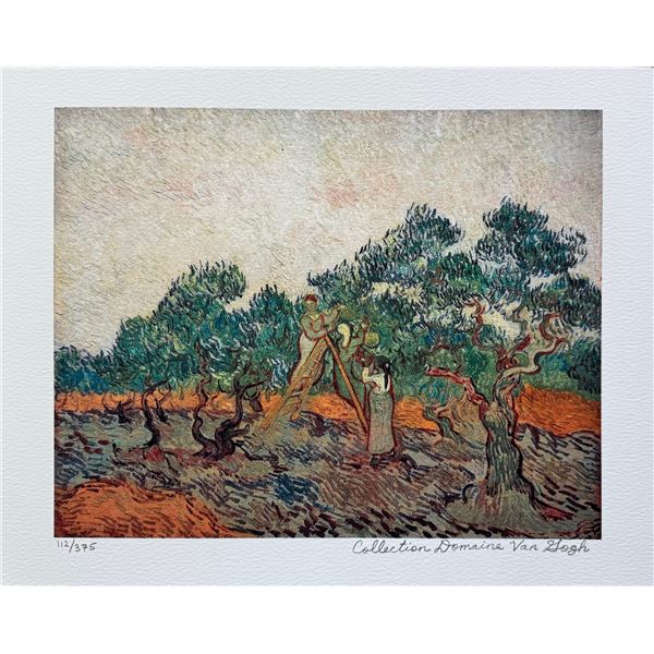 Vincent Van Gogh WOMAN PICKING OLIVES Estate Signed Limited Edition Giclee