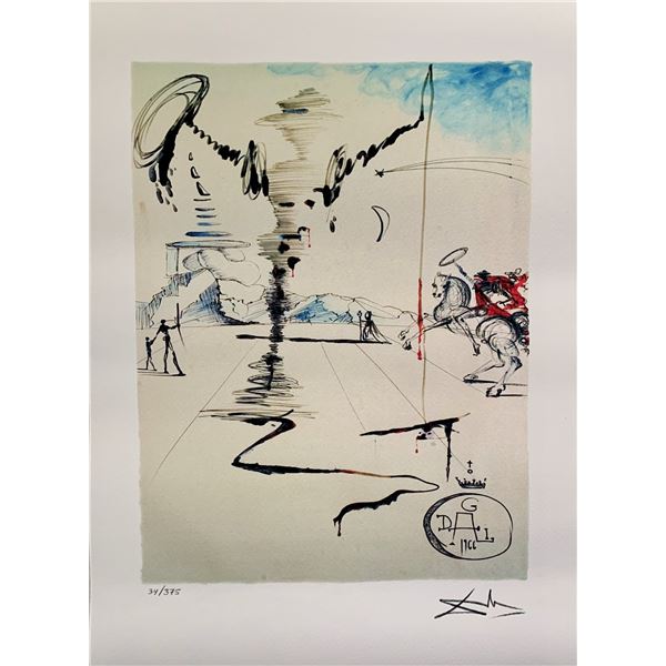 Salvador Dali CHEVALIER Facsimile Signed Limited Edition Giclee