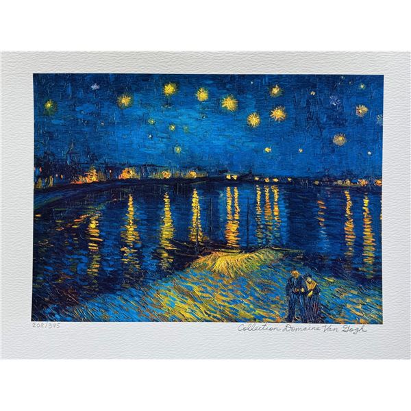 Vincent Van Gogh STARLIGHT OVER RHONE Estate Signed Limited Edition Giclee
