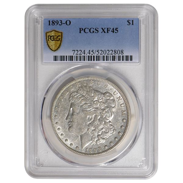1893-O $1 Morgan Silver Dollar PCGS XF45