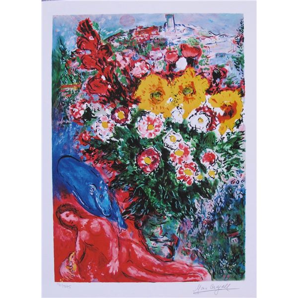 Marc Chagall LES SOUCIS Facsimile Signed Limited Edition Giclee