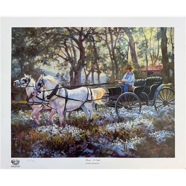 Stefan Baumann DINNER AT EIGHT Hand Signed Limited Edition Lithograph