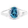 Image 2 : Plated Rhodium 2.13ctw London Blue Topaz Ring