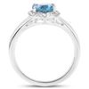 Image 3 : Plated Rhodium 2.13ctw London Blue Topaz Ring