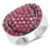 Image 1 : Plated Rhodium 3.35ctw Ruby Ring
