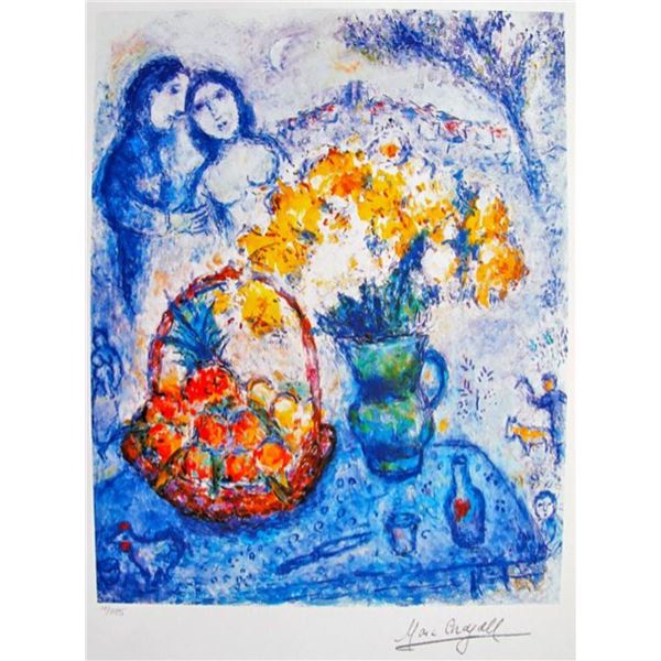 Marc Chagall YELLOW BOUQUET Facsimile Signed Limited Edition Giclee