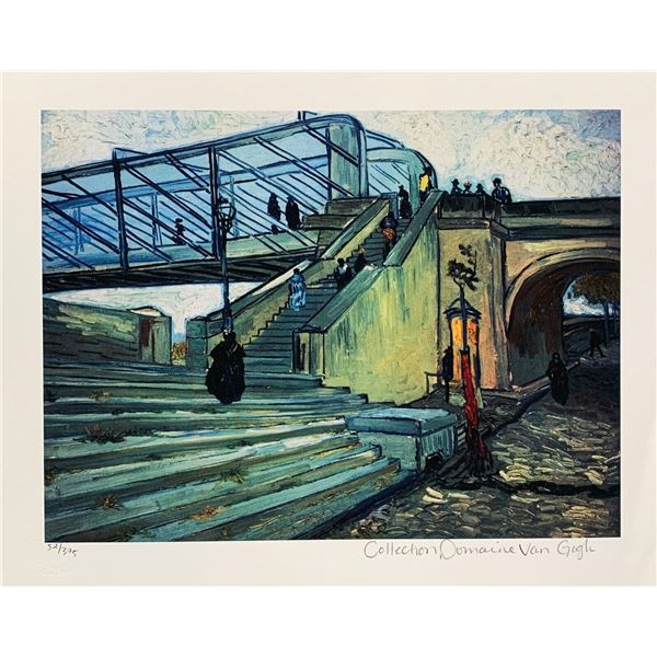 Vincent Van Gogh TRINQUETAILLE BRIDGE Estate Signed Limited Edition Giclee