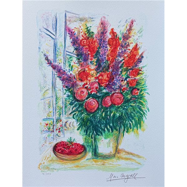Marc Chagall BOUQUET WITH CHERRIES Facsimile Signed Limited Edition Giclee