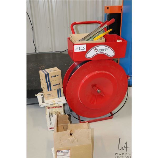 Pallet strapping cart and tooling.