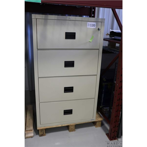 HON four drawer fire resistant filing cabinet, 53"h x 31"w x 23"d