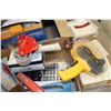 Image 4 : Selection of office supplies including two monitors, desk organization, GL570 printer, tape guns, et
