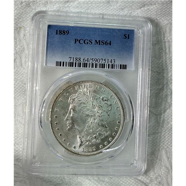 MORGAN SILVER DOLLAR - 1889 - MS64