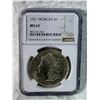 Image 1 : MORGAN SILVER DOLLAR - 1921 - MS62
