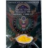 Image 3 : USA EAGLE ARMY CARD FRACTIONAL GOLD BAR BULLION - .999 FINE GOLD