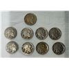 Image 1 : BUFFALO (INDIAN HEAD) NICKELS - 1930, 1936 (X3), 1936S, 1937 (X2), 1937D, 1937S