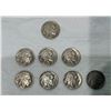 Image 1 : BUFFALO (INDIAN HEAD) NICKELS - 1930, 1936 (X2), 1936D, 1937 (X3), 1937D