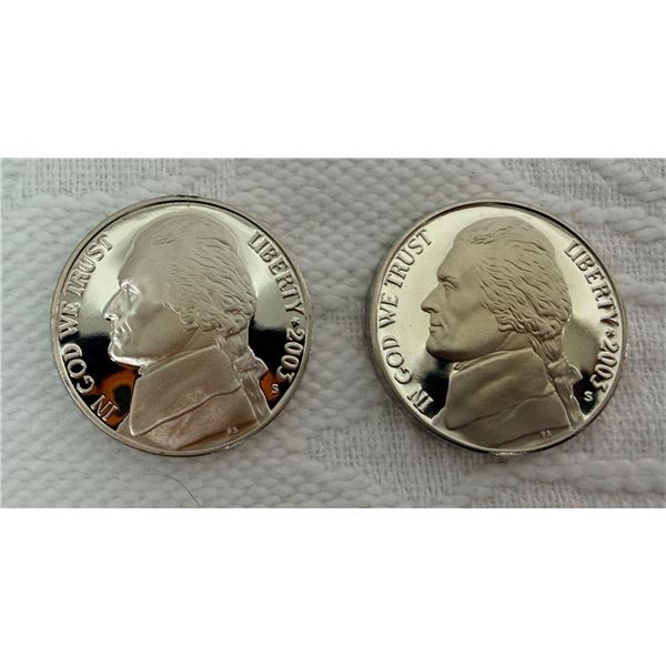 JEFFERSON NICKELS - 2003S; PAIR