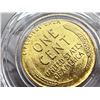 Image 6 : LINCOLN WHEAT PENNY, PLATED IN 24-KARAT GOLD - 1943