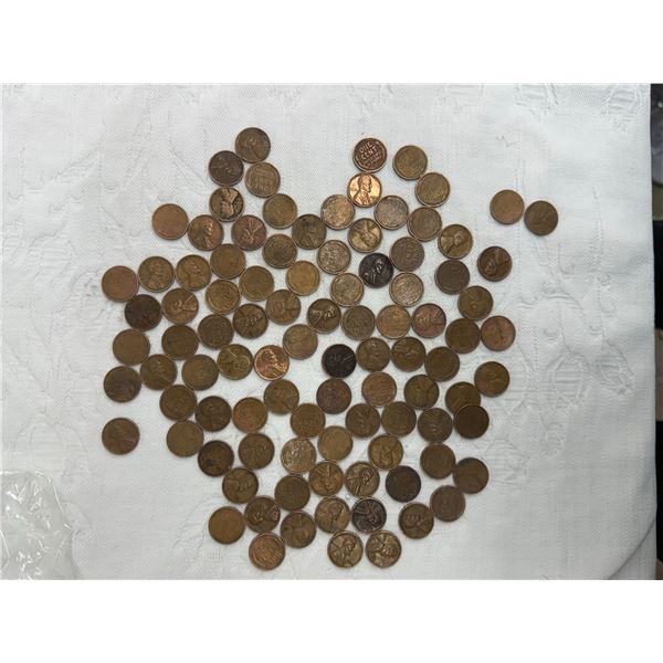 LINCOLN WHEAT PENNIES - LOT