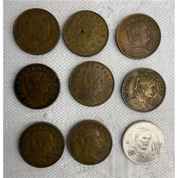 FOREIGN COINS - VINTAGE MEXICAN COINS