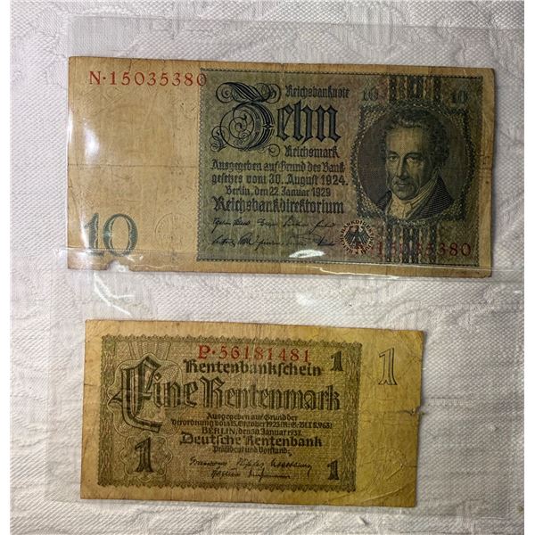 VINTAGE/PRE-WWI GERMAN ISSUED PAPER CURRENCY