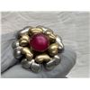 Image 11 : VINTAGE OR ANTIQUE JEWELRY 12K GOLD-FILLED LAYER OVER AN 800-GRADE SILVER BASE FLORAL-THEMED BROOCH 