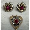 Image 1 : VINTAGE OR ANTIQUE JEWELRY 12K GOLD-FILLED LAYER OVER AN 800-GRADE SILVER BASE FLORAL-THEMED BROOCH 