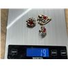 Image 4 : VINTAGE OR ANTIQUE JEWELRY 12K GOLD-FILLED LAYER OVER AN 800-GRADE SILVER BASE FLORAL-THEMED BROOCH 