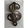 Image 1 : VINTAGE STERLING SILVER MONEY CLIP SHAPED LIKE A DOLLAR SIGN