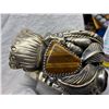 Image 12 : NATIVE AMERICAN CUFF BRACELET WITH TIGER'S EYE STONES; HANDCRAFTED