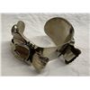 Image 1 : NATIVE AMERICAN CUFF BRACELET WITH TIGER'S EYE STONES; HANDCRAFTED