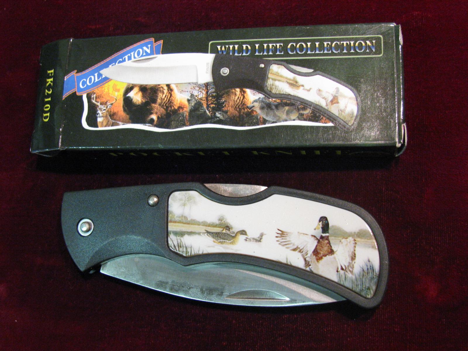 371. Wildlife Collection "Mallard Duck" Pocket Folding Knife. NIB.