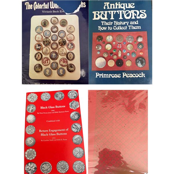 A GROUP OF BOOKS ON BUTTONS