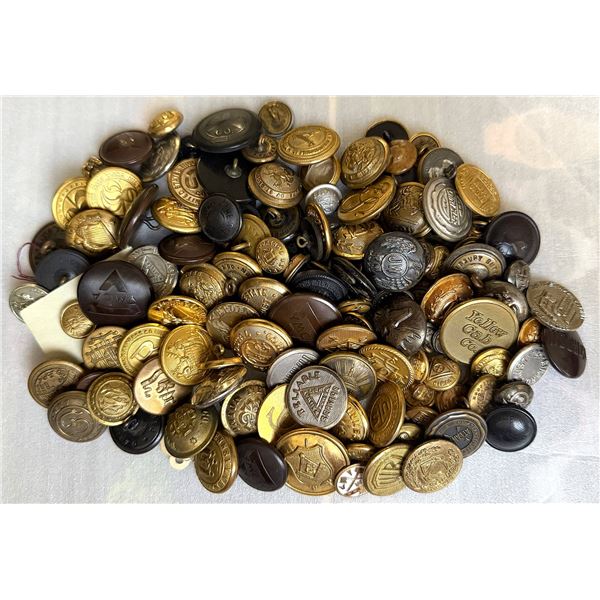 A MIXED BAG LOT OF ASSORTED UNIFORM BUTTONS