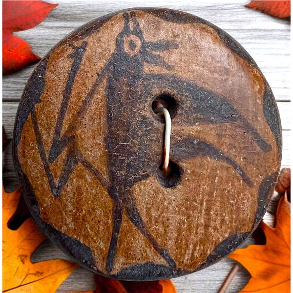 A DIVISION 3 SEW THRU AMERICAN INDIAN POTTERY BUTTON
