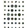 Image 1 : 2 CARDS OF DIVISION ONE BLACK GLASS BUTTONS
