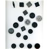 Image 1 : A CARD OF DIVISION ONE ASSORTED BLACK GLASS BUTTONS